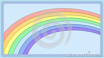 Web background, background for presentation. Rainbow. Paper cut style. Minimalism. Vector. Cartoon Illustration